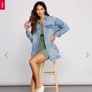 Windsor so chic long denim jacket